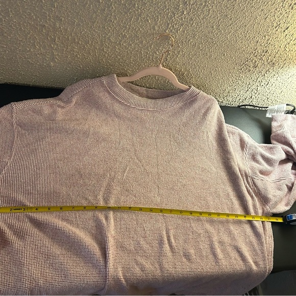 Aerie Women's Large Maroon Soft Oversized Sweatshirt Size XL Waffle Knit Fall - Picture 6 of 12
